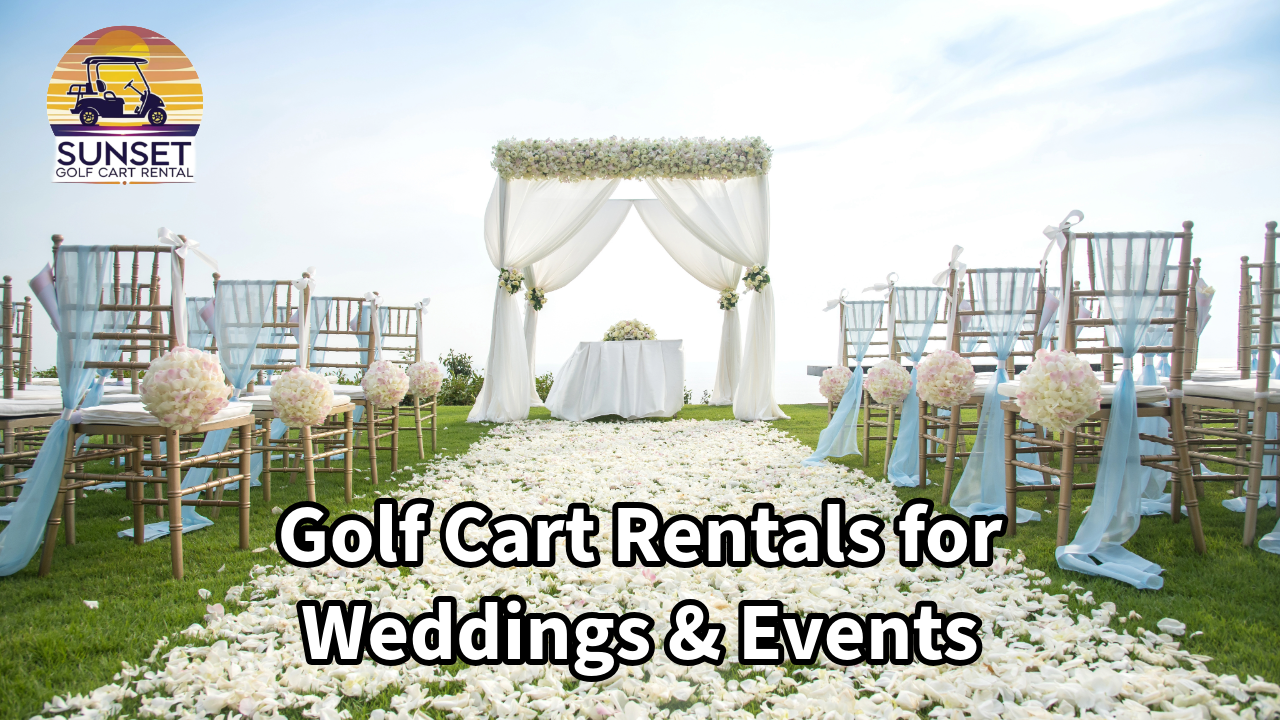 best wedding golf cart rental company in town